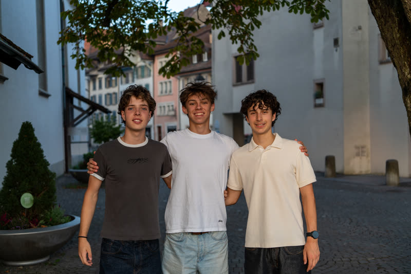 Lino, Philipp und Nicolas Wernli in Aarau