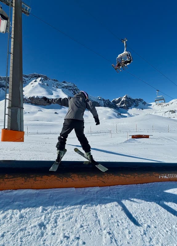 Sprung im Snowpark